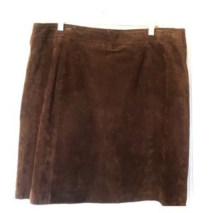 Brown Suede Skirt